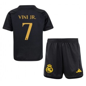 Real Madrid Vinicius Junior #7 Rezervni Dres za Dječji 2023-24 Kratak Rukavima (+ kratke hlače)